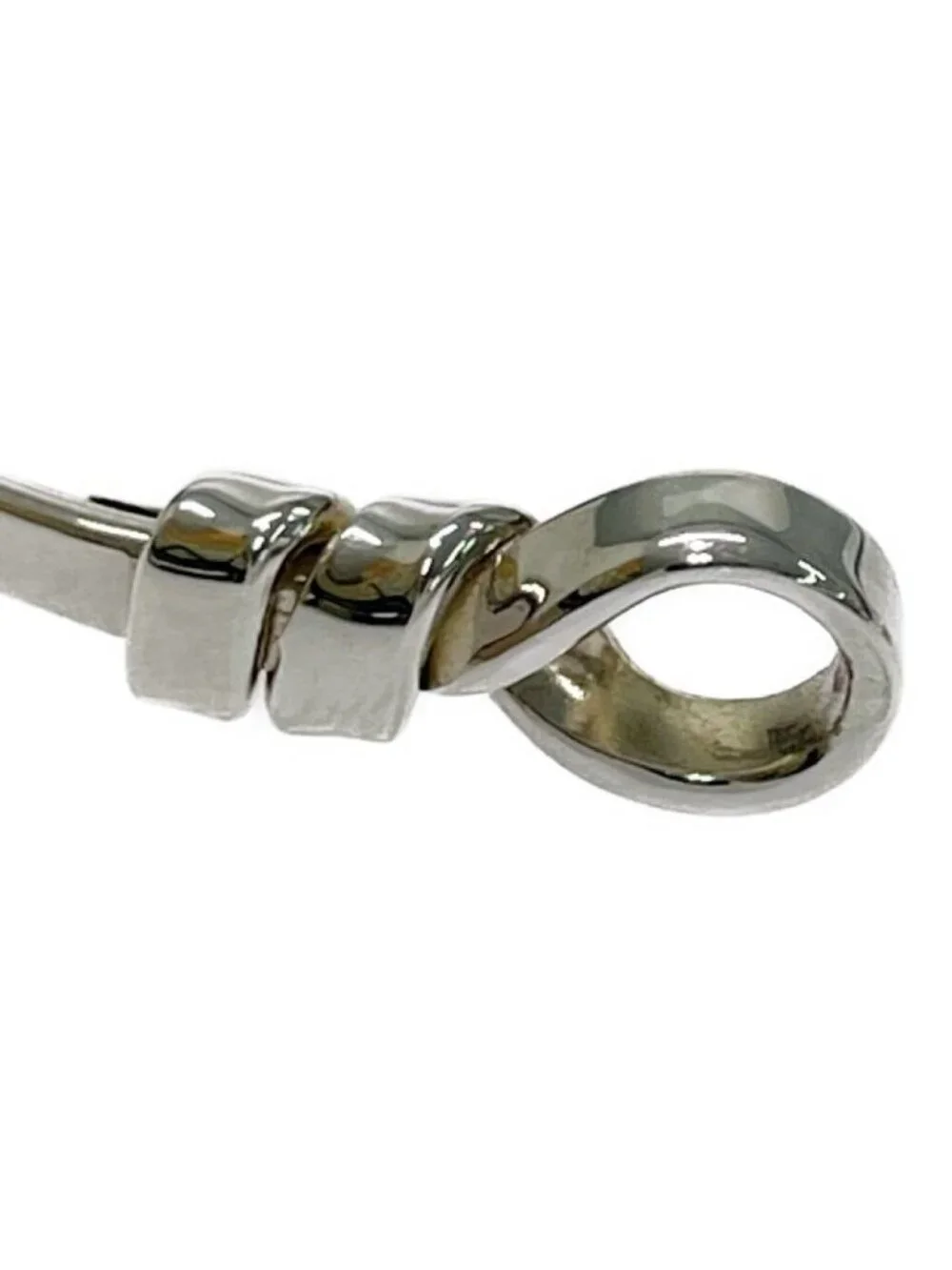 Tiffany & Co Silver Hook & Eye Bangle Bracelet